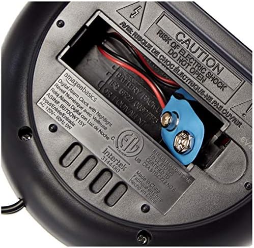 Amazon Basics Small Digital Oval Alarm Clock - Image 5