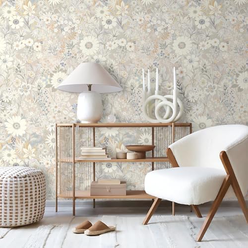 Boho Floral Peel and Stick Wallpaper - Image 2