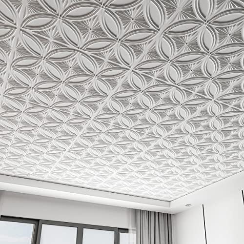 Art3d Decorative PVC Drop Ceiling Tiles, 2 x 2 ft - Image 2