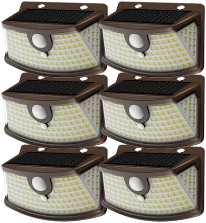 Aootek Solar Motion Sensor Lights Outdoor 120 LEDs, 6 Pack by Lightupeveryconer