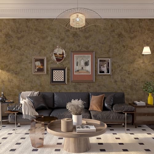BAYYA Copper Wall Paper Peel and Stick Modern Removable Concrete Wallpaper - Image 3