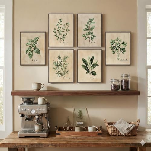 Framed Neutral Sage Green Botanical Wall Art - Image 2