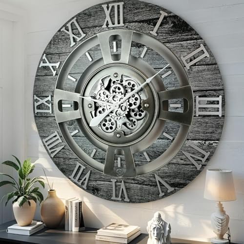 ImprovingLife The Gears Clock Real Moving Gear Wall Clock England Line) by THEGEARSCLOCK