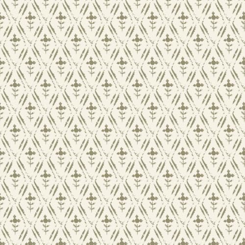 Heroad Peel and Stick Wallpaper Green Floral Contact Paper Farmhouse Rustic by HeroadBrand