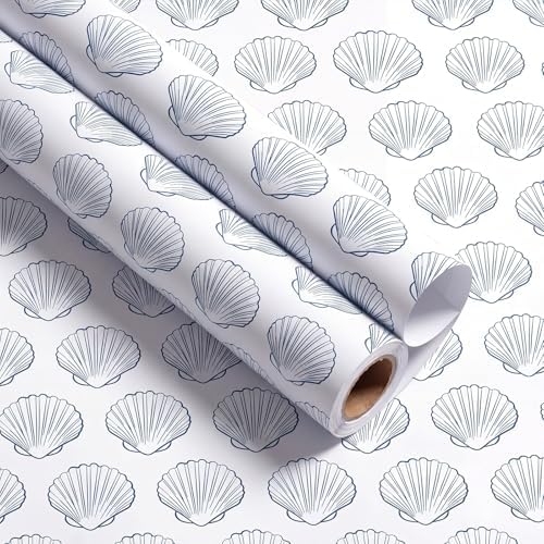 Colarr Coastal Shell Peel and Stick Wallpaper 17'' x 118'' Contact Paper by Colarr