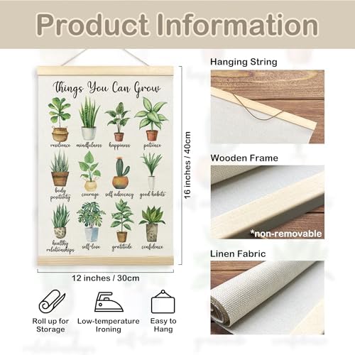 TLESKE Mental Health Wall Art Poster, Things You Can Grow Motivational Wall - Image 7