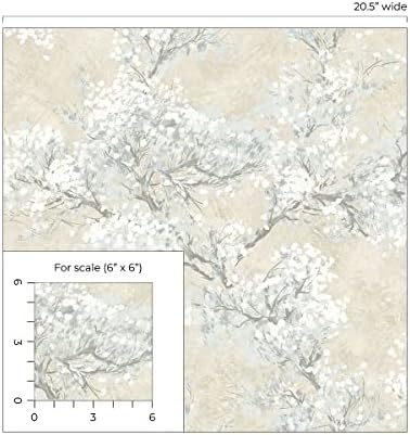 NextWall Cherry Blossom Grove Impressionistic Peel and Stick Wallpaper - Image 7