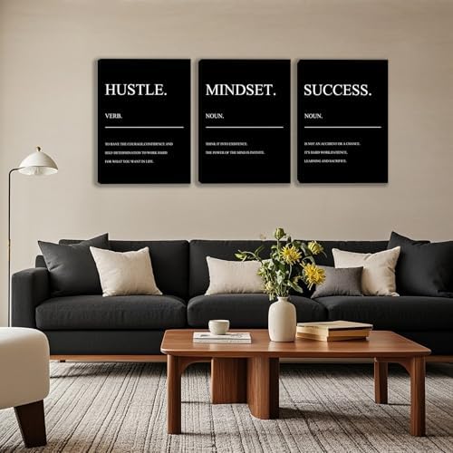 3 Panel Print Canvas Wall Art Motivational Office Wall Decor Painting - Image 5