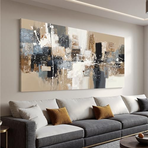 Modern Abstract Brown Canvas Wall Art Decor Prints by Tsomzxng