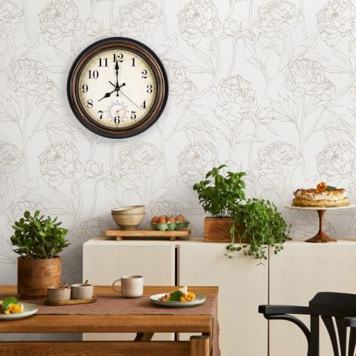 Wall Clock Silent Non Ticking Vintage Wall Clocks - Image 4