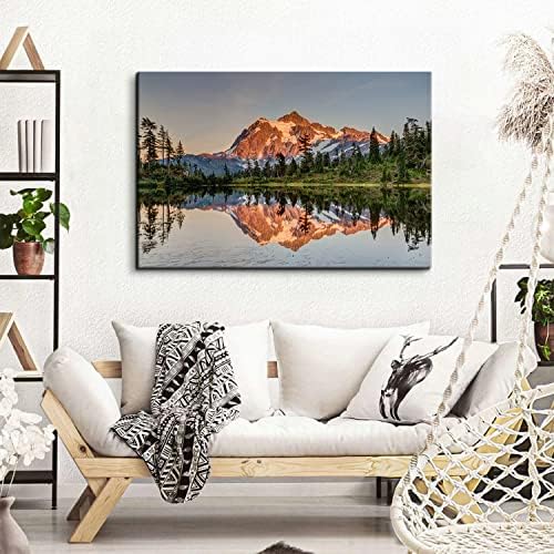 Nature Mountain Scenery Canvas Wall Art Home Decorations Mount Baker Washington - Image 2