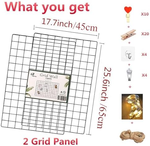 2 Pack Large Wall Grid Panels - Image 3