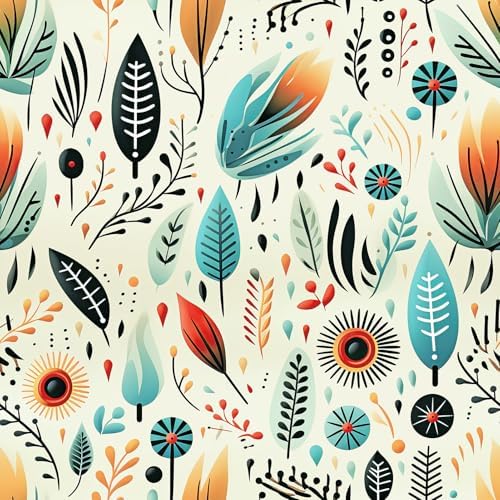 FLFK Boho Wallpaper Peel and Stick Removable Vinyl Wallpaper 16" x 64" by FLFK