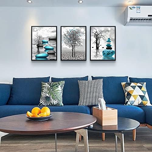Black Framed Canvas Wall Art for Living Room Wall Decor for Bedroom Bathroom - Image 2