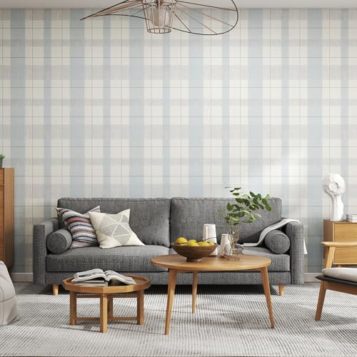 Timeet Modern Peel and Stick Wallpaper Wallpaper Blue Gray Boho Contact Paper - Image 4