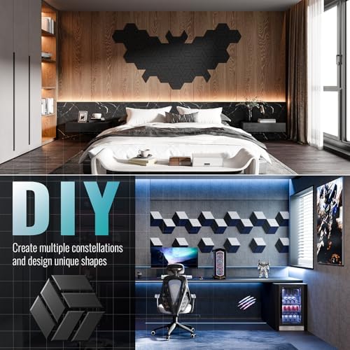 22Pcs Acoustic Panels with Self-adhesive, Hexagonal Soundproof Wall Panels High - Image 4
