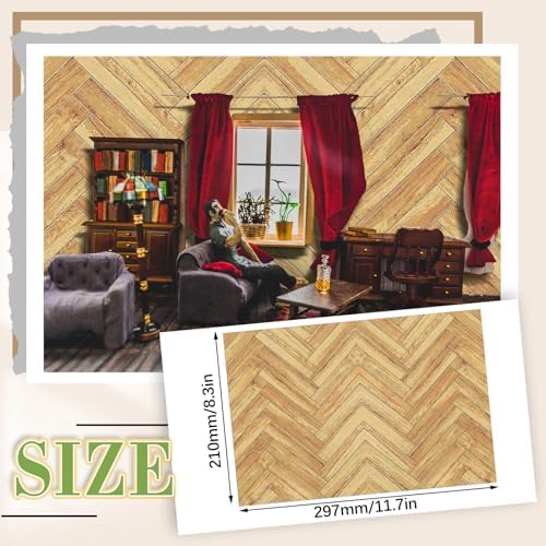 Flutesan 12 Pcs Miniature Dollhouse Wallpaper - Image 2