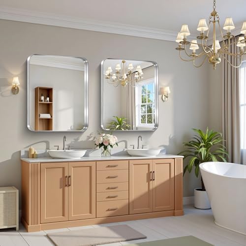 CIRCUMI Silver Bathroom Mirror - Image 6