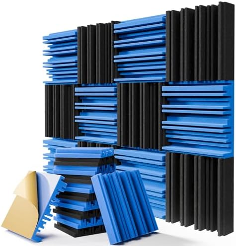48 Pack Sound Proof Foam Panels, Decorative Soundproof Wall Panels Sound by ZELMINE