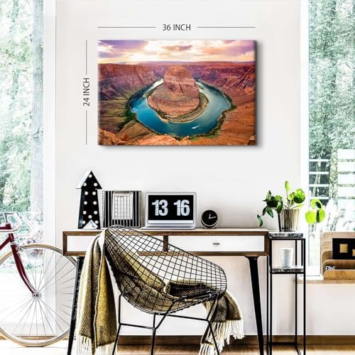 Sunset Grand Canyon River Canvas Wall Art Colorado National Park Arizona - Image 4