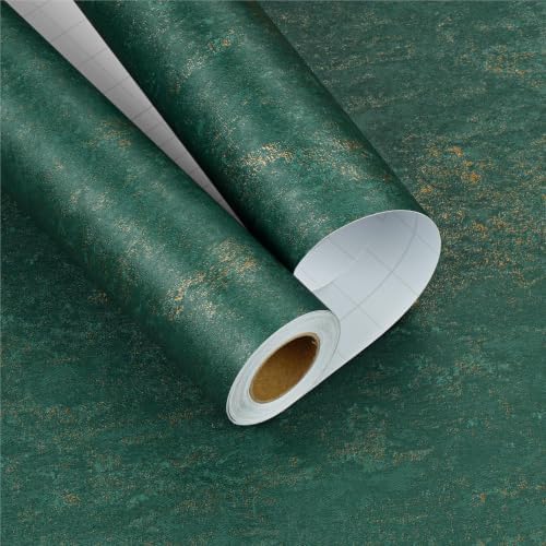 Dark Green Textured Wallpaper Peel and Stick - Image 2