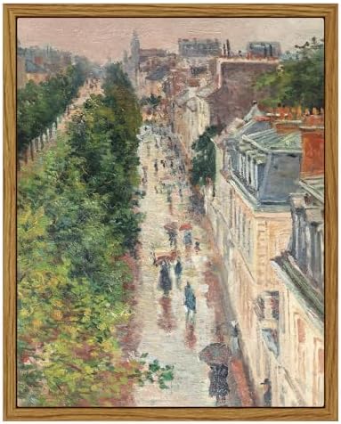 ARPEOTCY Vintage Framed Canvas Print Wall Art, 8x10 inch, French Street Scene by ARPEOTCY