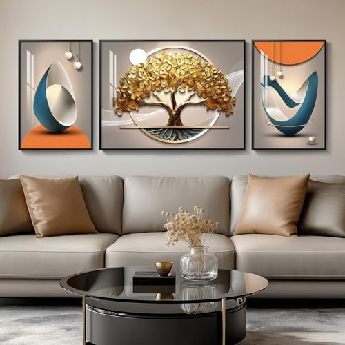 Large Framed Modern Abstract Luxury Wall Art - Image 3