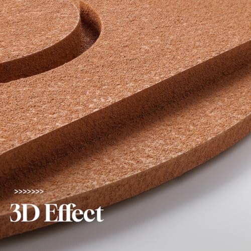 3D Textured Round Modern Abstract Boho Wall Art - Image 4