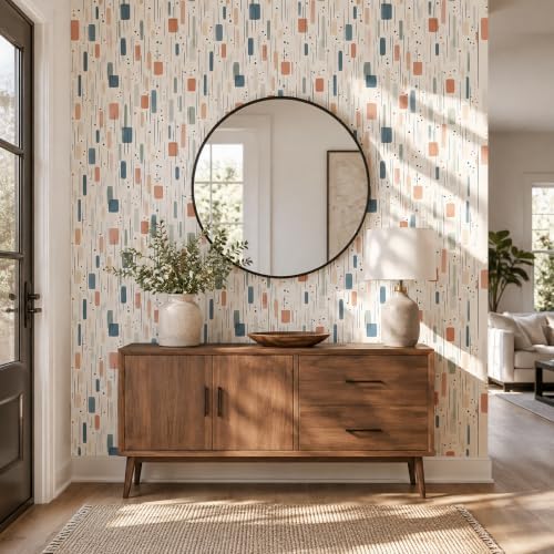 GloryTik Peel and Stick Wallpaper Modern Abstract Geometric Pattern, Self - Image 5