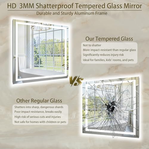 36"x36" LED Bathroom Mirror - Image 6