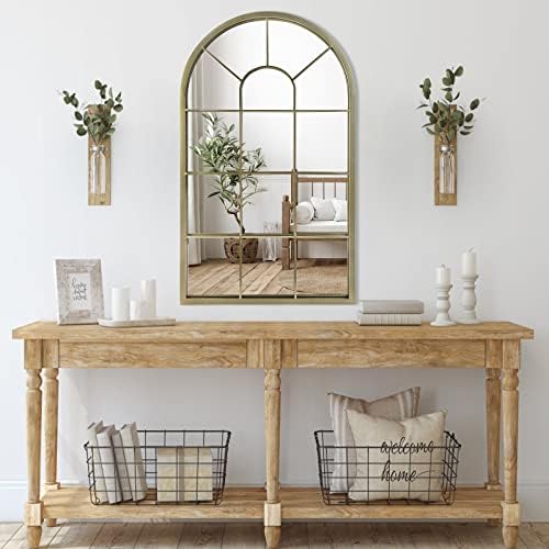 HQiJun Wall Mirror Window Decorative Mirrors Arched Farmhouse - Image 6