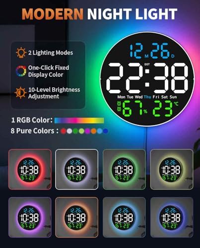 10 Inch Large Digital Wall Clock - Image 4