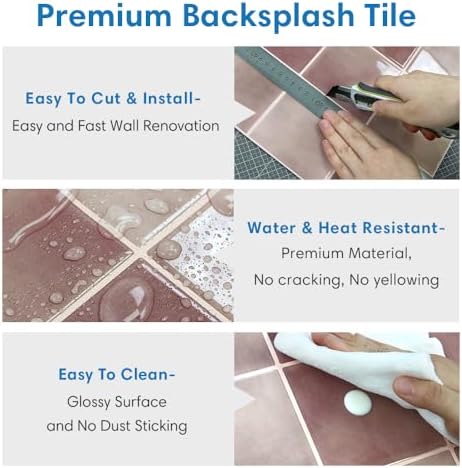 COMSTICKC Thicker 3D Peel and Stick Backsplash Tiles - Image 6