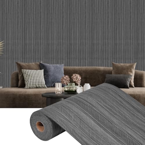 3D Faux Wood Slat Wall Panel – Peel and Stick Self Adhesive Soundproof Foam by Horryhaushomedecoration