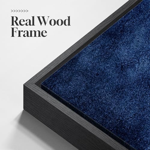 Large Framed Modern Navy Blue Abstract Wall Art - Image 6