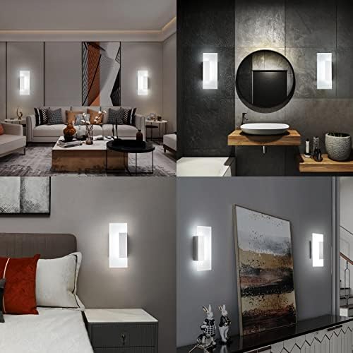 LMQNINE Modern LED Acrylic Wall Sconce White Light 6000K Hardwired Acrylic Wall - Image 6
