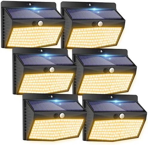 Peasur 6 Pack Solar Motion Sensor Lights Outdoor Waterproof by Peasur