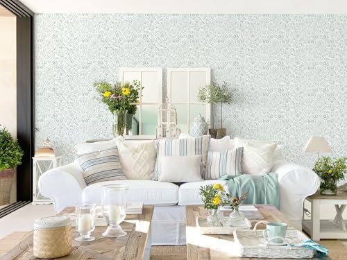 Dimoon Boho Peel and Stick Wallpaper Soft Sage Green Contact Paper French - Image 4