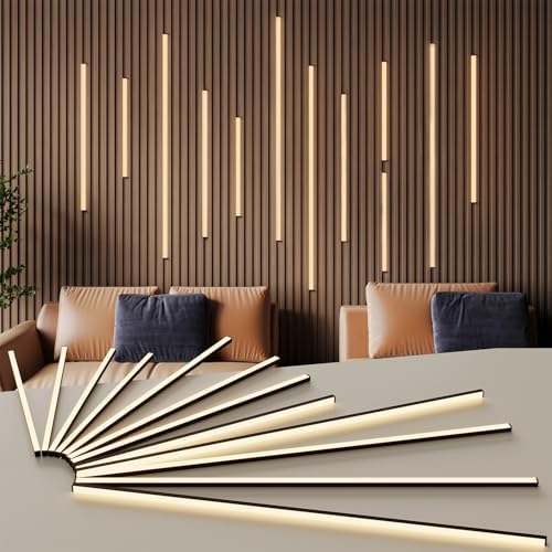 Slat Wall Lights for Wood Panel-12PCS LED Recessed Lighting Kit by FamtaCare