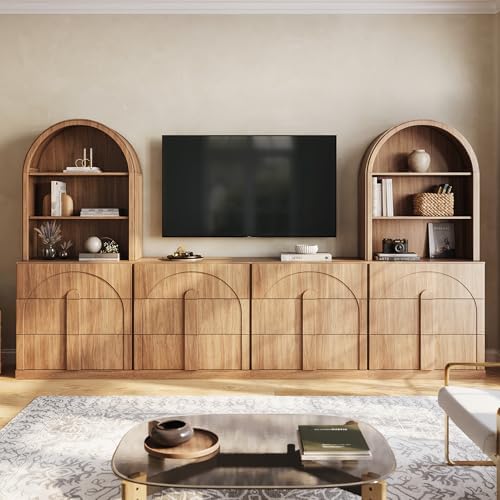 BELLEZE Bijou 126" Wall Unit 6-Piece Modular TV Stand by BELLEZE