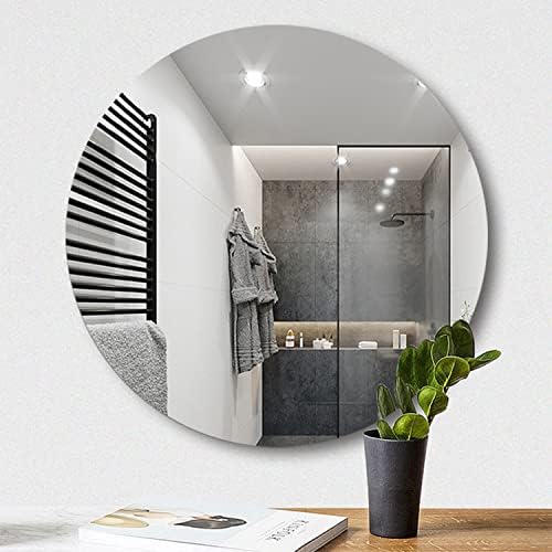 16'' Round Glass Mirror for Wall Decor, Frameless Circle Wall Mirror - Image 4