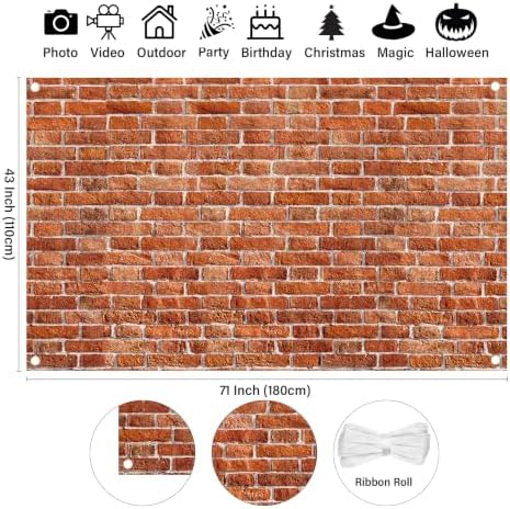 Stone Wall Backdrop Brick Wall Scene Setter Wallpaper Curtains Door Tablecloth - Image 3