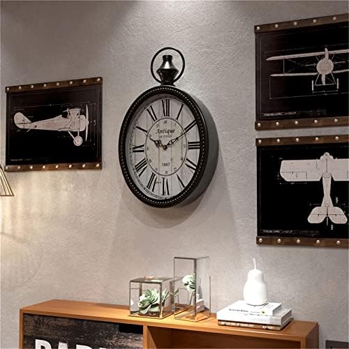 Menterry Small Retro Oval Wall Clock Antique Old Design - Image 5