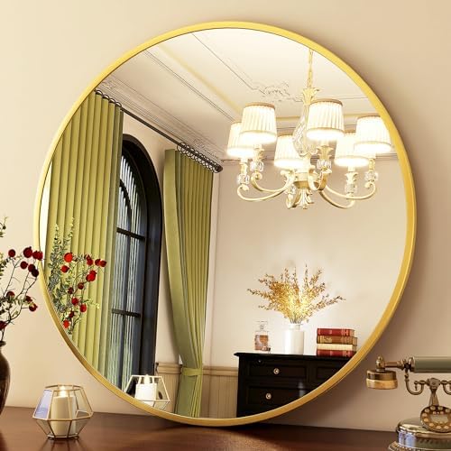 HARRITPURE Round Mirror 30 Gold Wall Mounted Circle Mirrors - Image 3