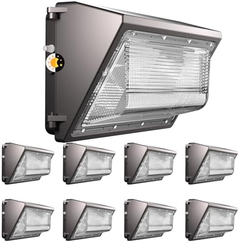 Lightdot 8 Pack 120W Wall Mount Wall Pack, 18000LM Dusk-to-Dawn, IP65 ETL by LightdotLighting