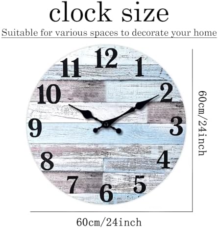 XNM Wood Extra Large Clocks Battery Operated Decorative 24 Inch - Image 5