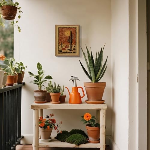 Framed Vintage Desert Cactus Wall Art, Desert Giant Cactus Canvas Print - Image 6