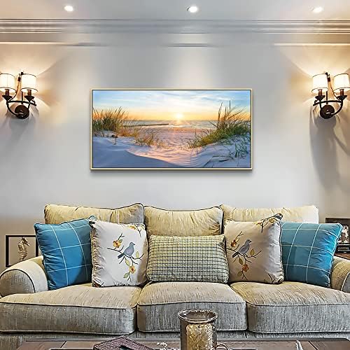 MHARTK66 Framed Wall Art for Living Room Modern Wall Decor for Bedroom Beach - Image 2