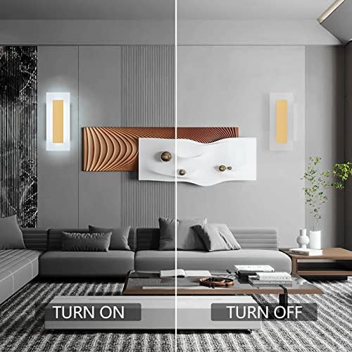 LMQNINE Modern LED Acrylic Gold Wall Sconce White Light 6000K - Image 6