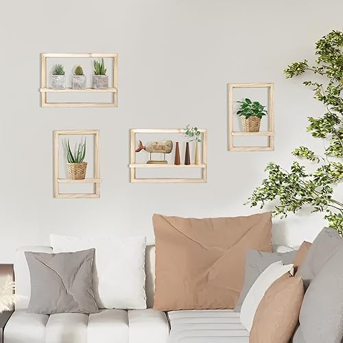 idee-home Floating Shelves for Wall Set of 4 Decorative Hanging Shelf - Image 2